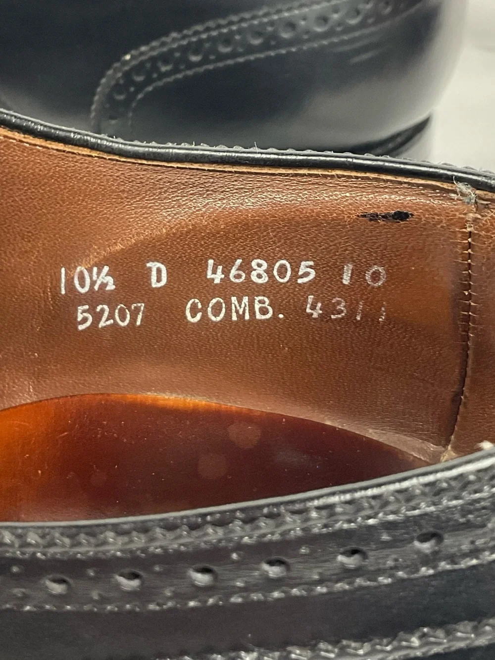 Allen Edmonds Black Leather Dress Shoes Cap Toe Sanford Oxford  Sz 10.5 D